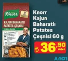 KNORR KAJUN BAHARATLI PATATES ÇEŞNİSİ 60 G